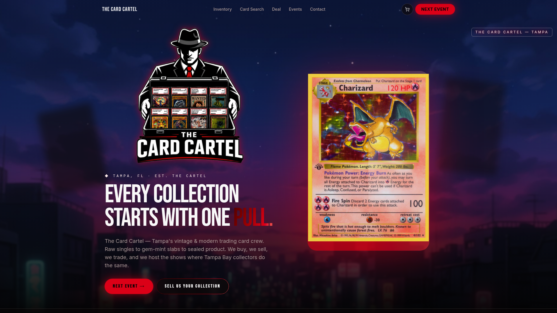 The Card Cartel website screenshot